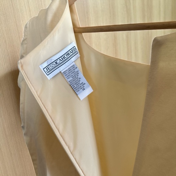 Jessica Howard Cream Embroidered Midi Dress Size 14 | Fully Lined | 55” Length - Picture 3 of 12